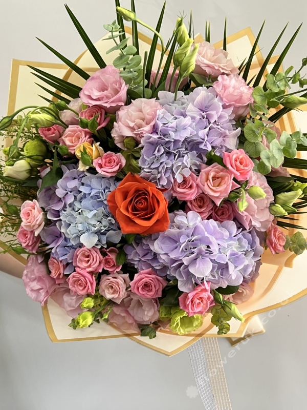 Deluxe Hydrangea Rose Bouquet