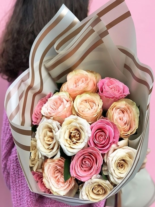 Pink & Salmon Rose Bouquet