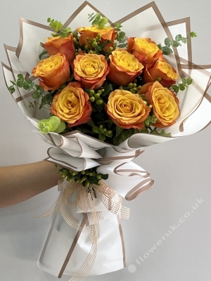 Orange Rose Bouquet