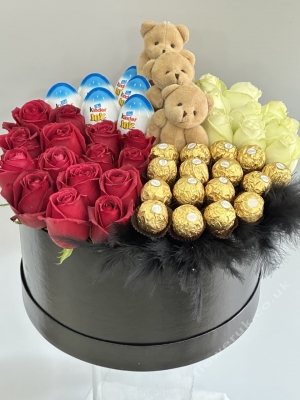 Red Rose & Teddy & Chocolate Large Box