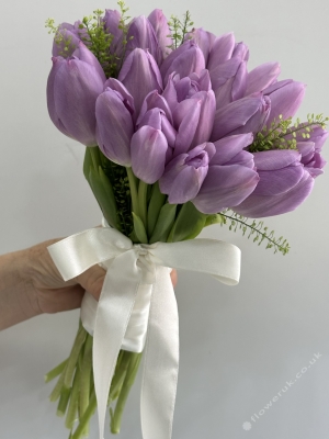 Lilac Tulip Bridal Bouquet