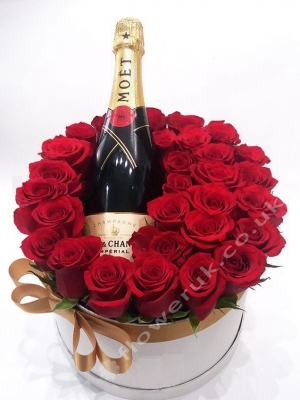 Special Red Rose & Champagne Box