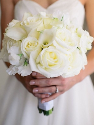 White Rose & Calla Bridal Bouquet